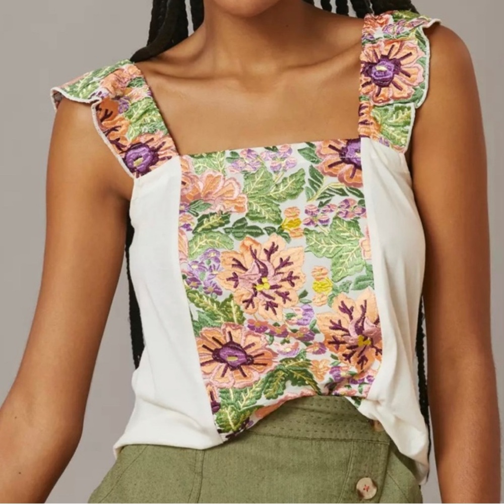 Anthropologie Tiny Marin Embroidered Tank